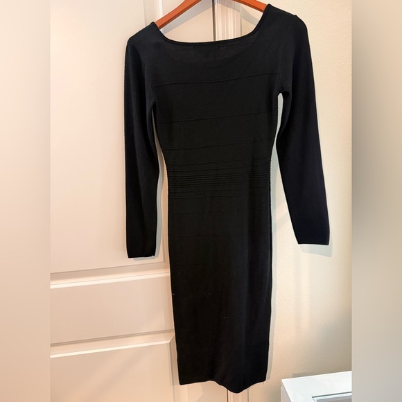 Almost Famous Black Long Sleeve Sweater Dress - Picture 2 of 3